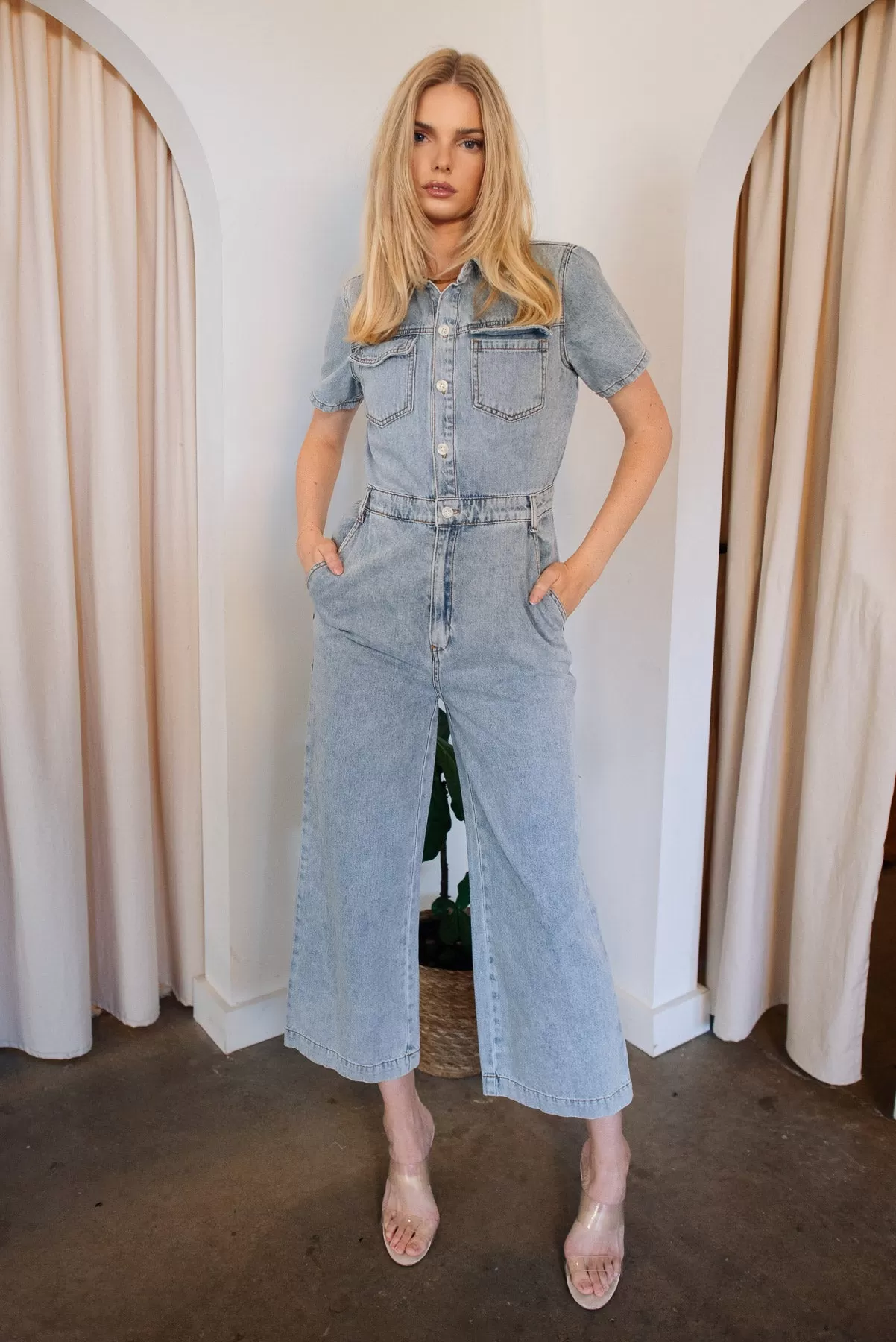 Sawyer Denim Utility Jumpsuit