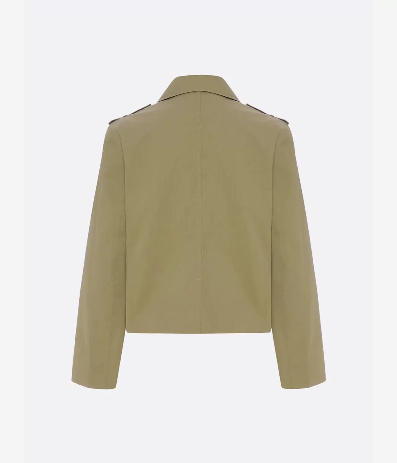 SHORT TRENCH JACKET- KHAKI