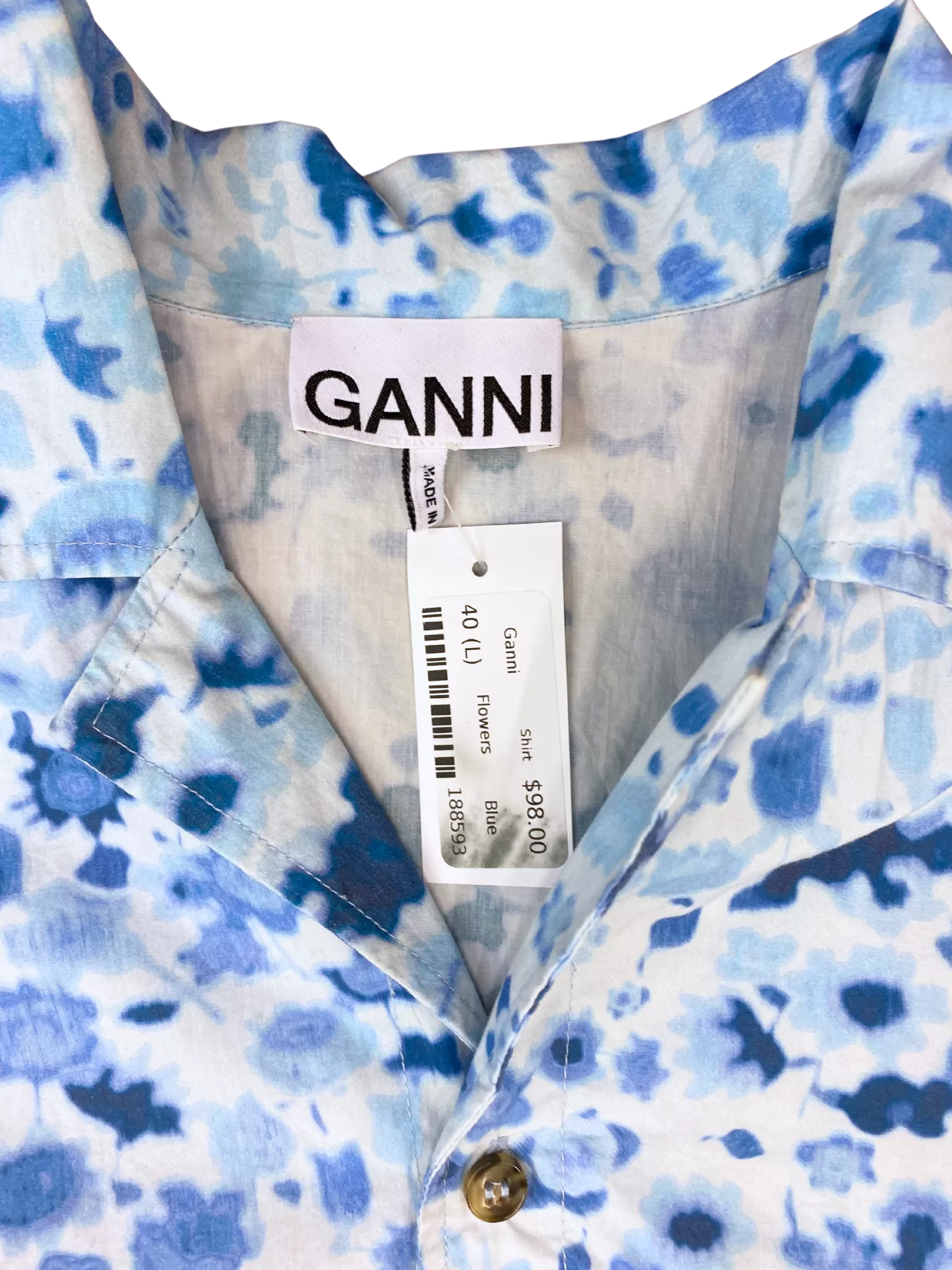 Size L - Ganni Floral Shirt