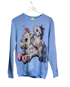 Size S - Iggy NYC Blue Unicorns Knit Sweater