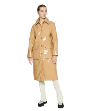 Size XS - Holzweiler Beige Sense Patent Coat