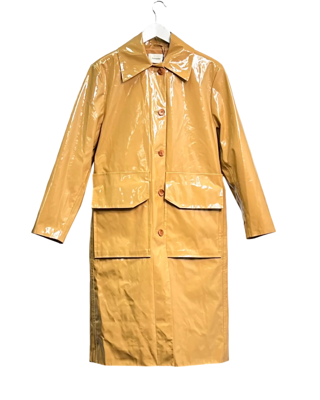 Size XS - Holzweiler Beige Sense Patent Coat