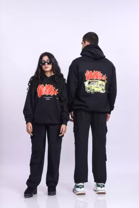 SKRR Black Oversized Hoodie