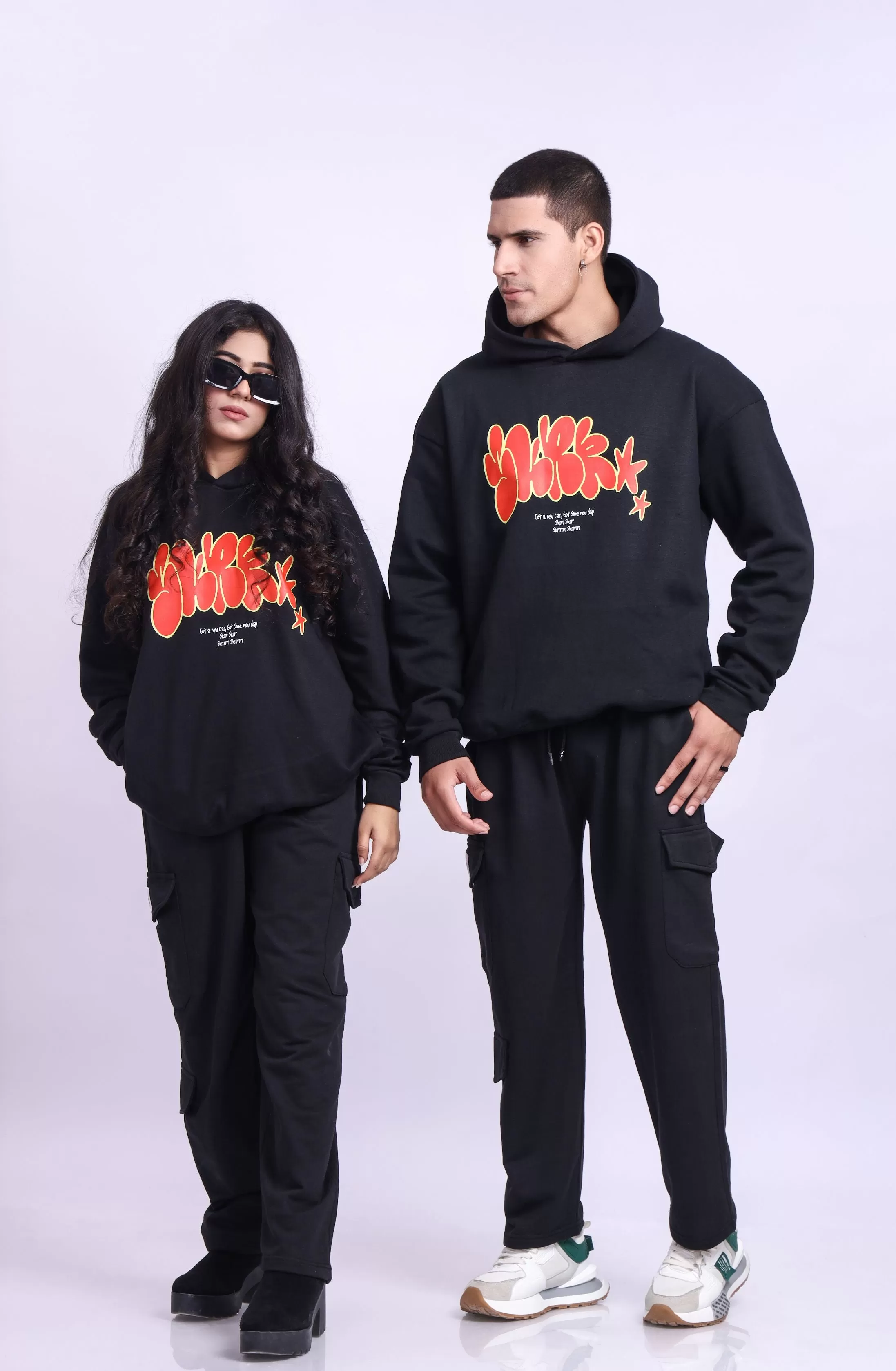 SKRR Black Oversized Hoodie