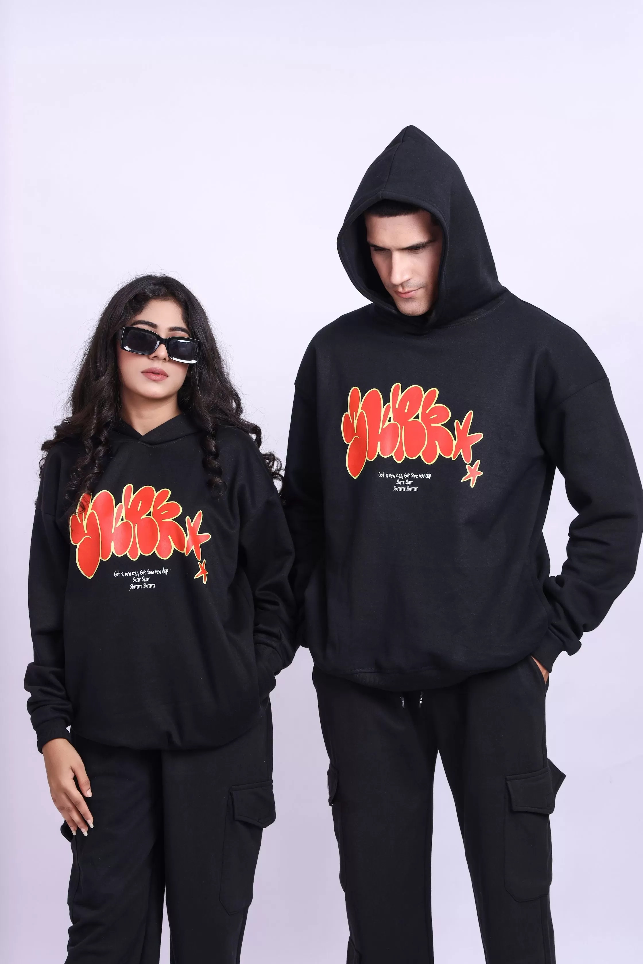 SKRR Black Oversized Hoodie