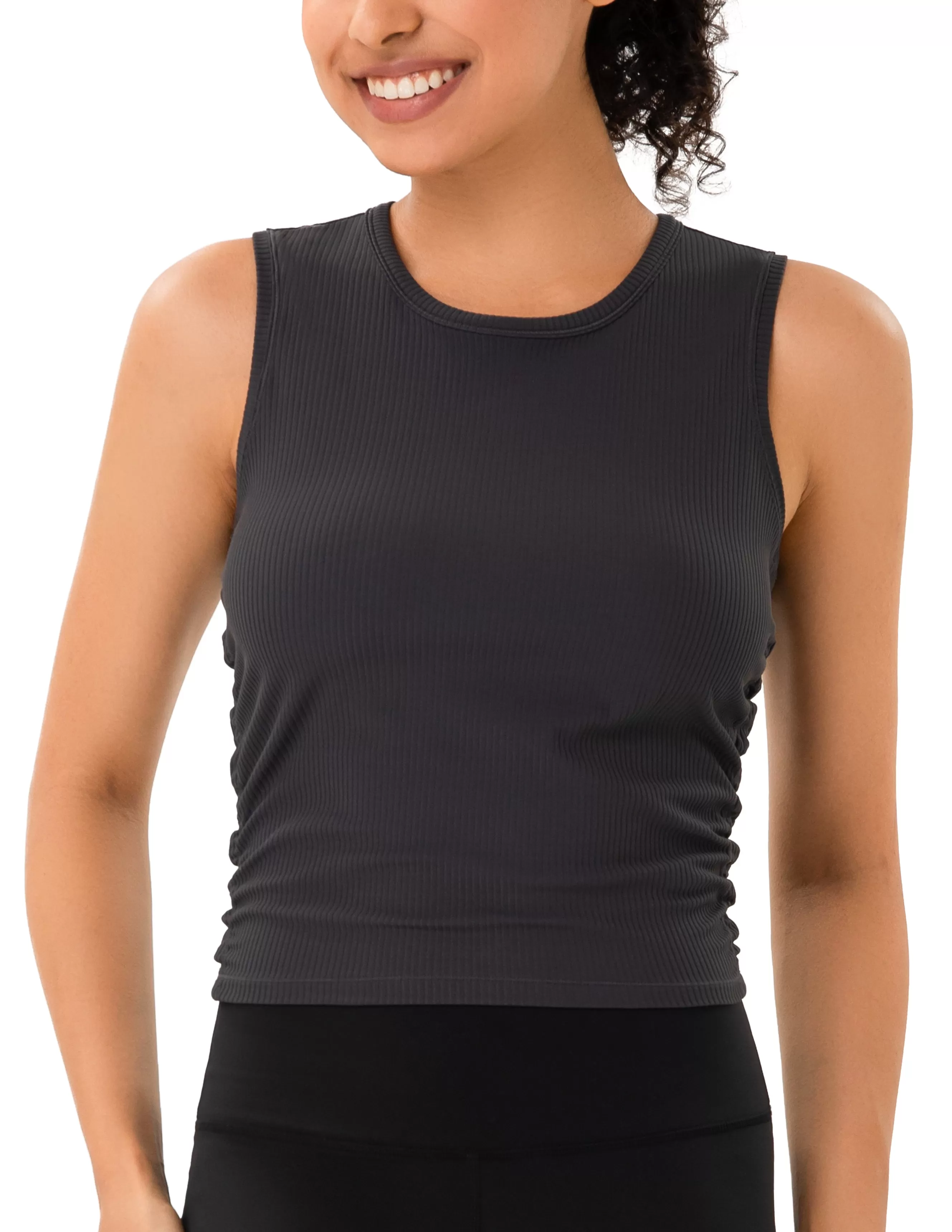 Sleeveless Crew Neck Workout Shirt