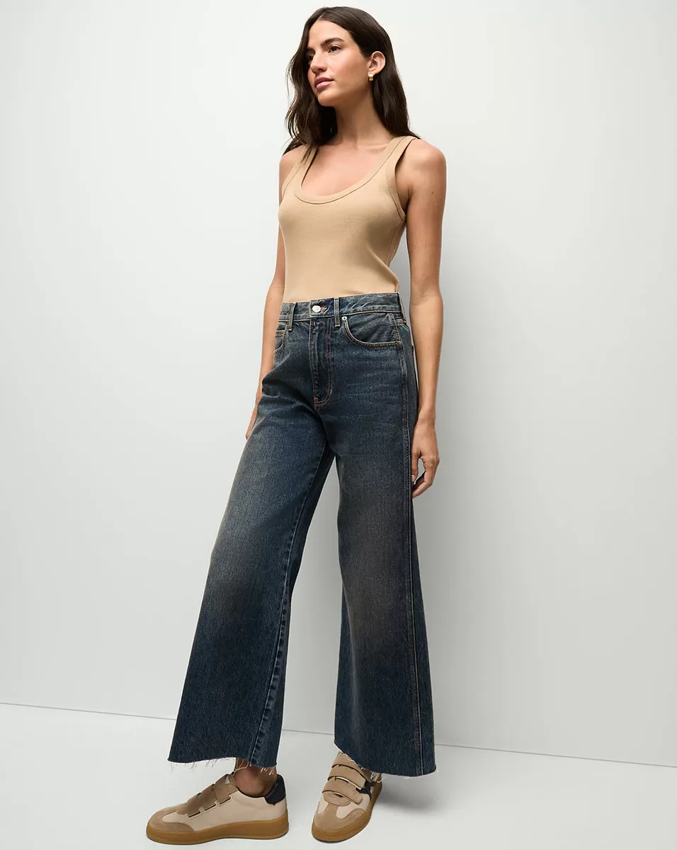 Taylor Cropped Wide-Leg Jean