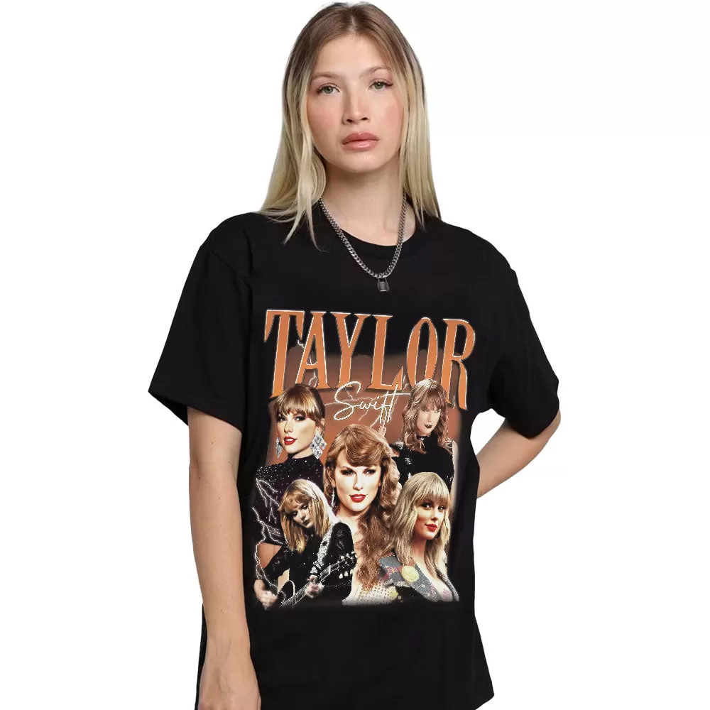 Taylor Swift Grungy Vintage Tee - Black