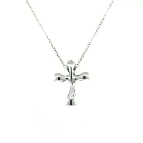 Tiffany and Co. Sterling Silver Elsa Peretti Cross Pendant Necklace