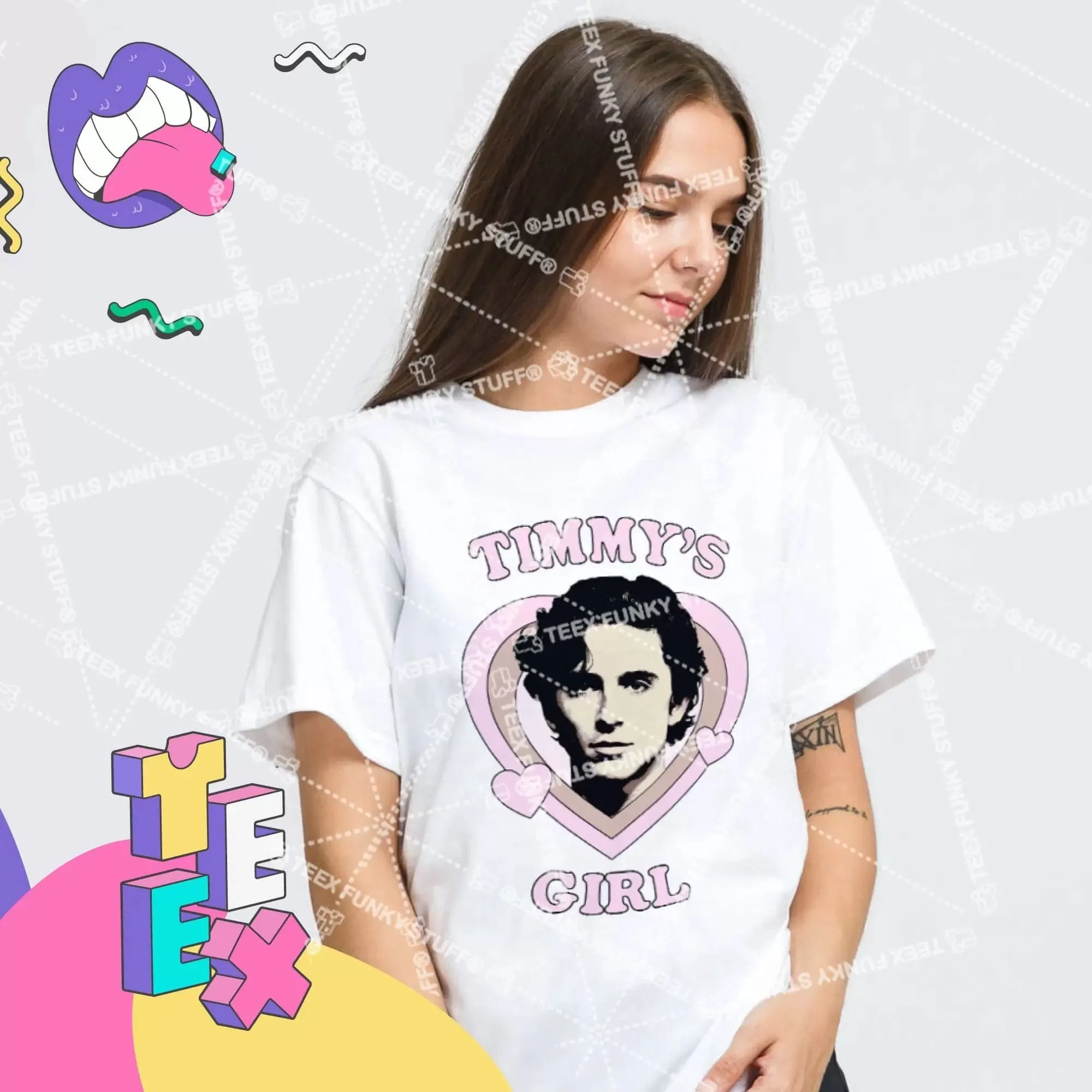 timmy’s girl Tee - White