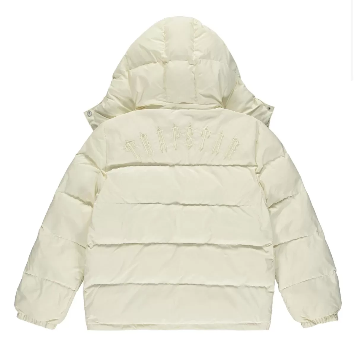 TRAPSTAR IRONGATE DETACHABLE HOODED PUFFER JACKET - CREAM