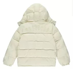 TRAPSTAR IRONGATE DETACHABLE HOODED PUFFER JACKET - CREAM