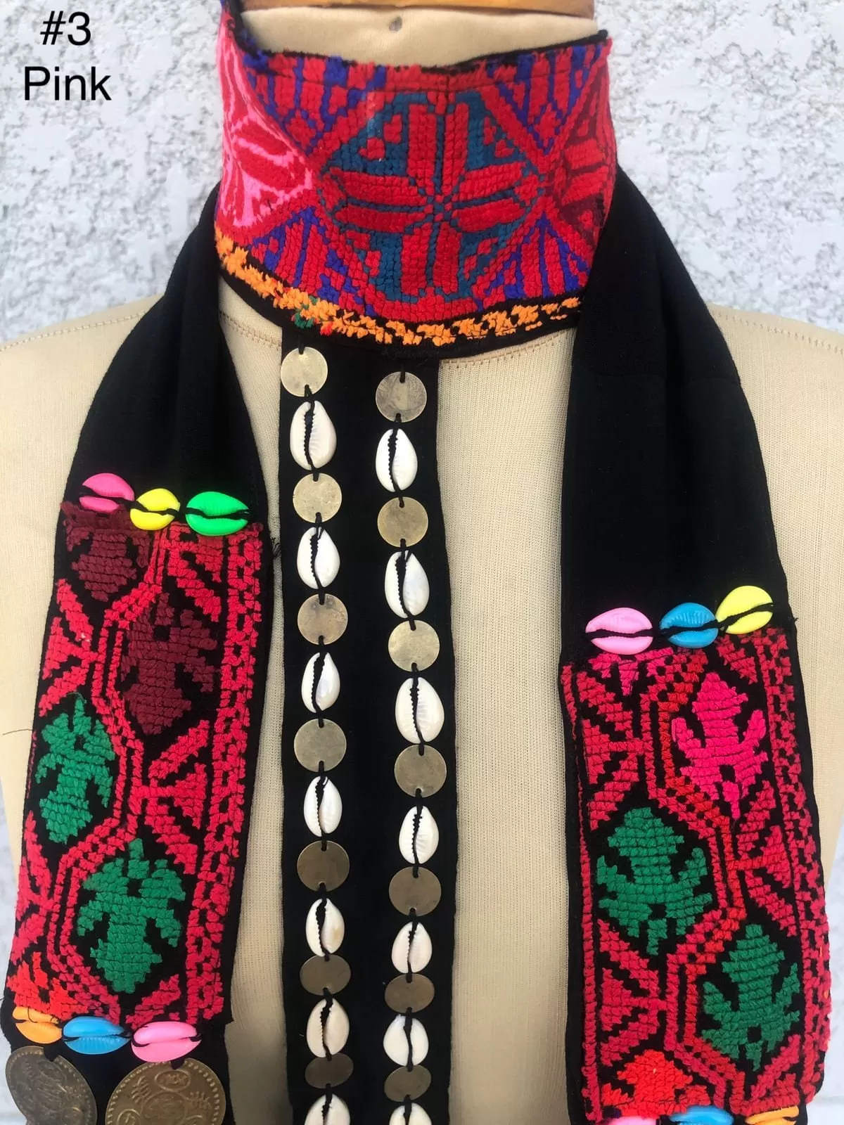 Vintage African necklace for women, African statement necklace, Multi layered hand embroidered necklace, African necklace, Egyptian jewelry