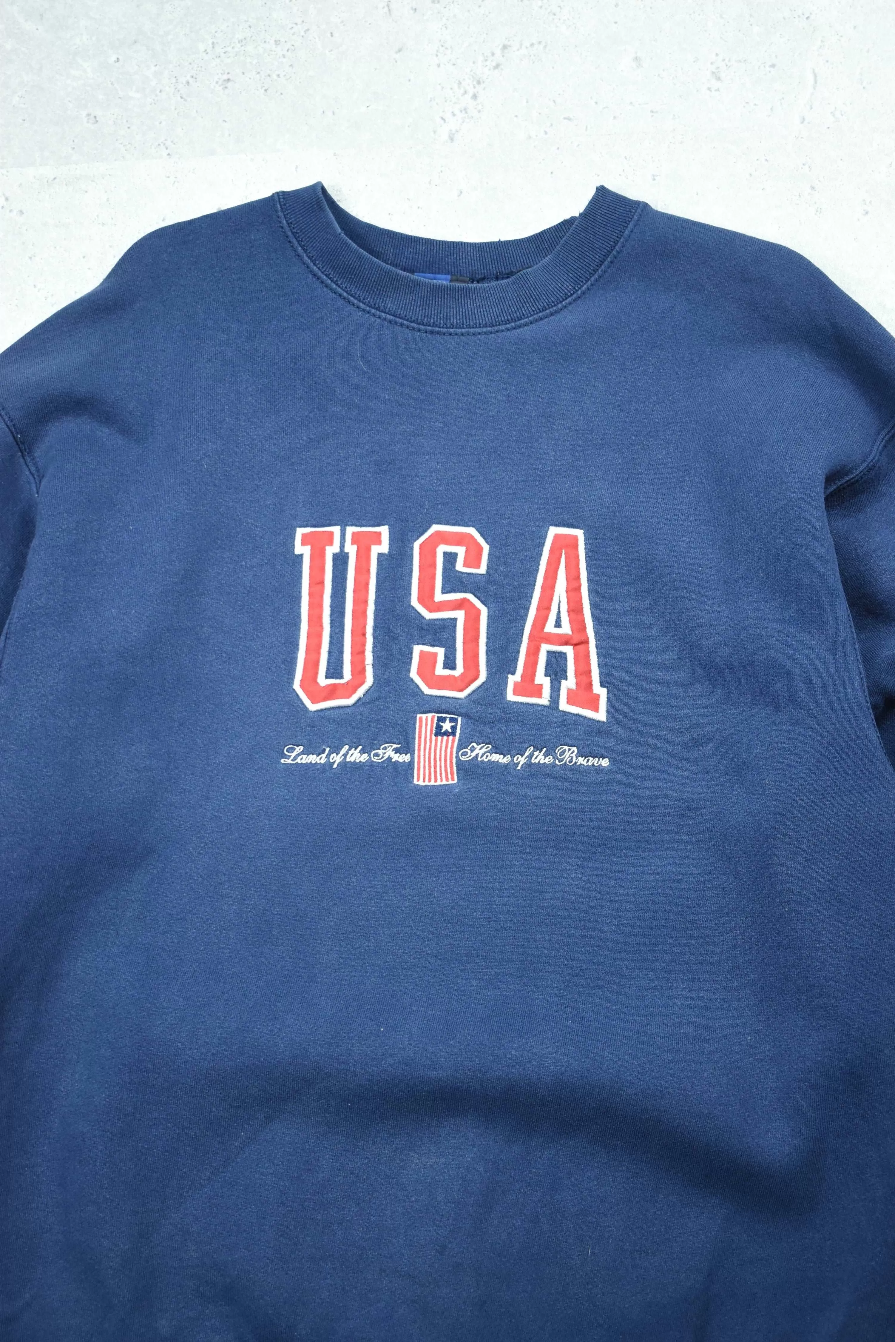 Vintage Cambridge Classic Embroidered USA Sweatshirt Large