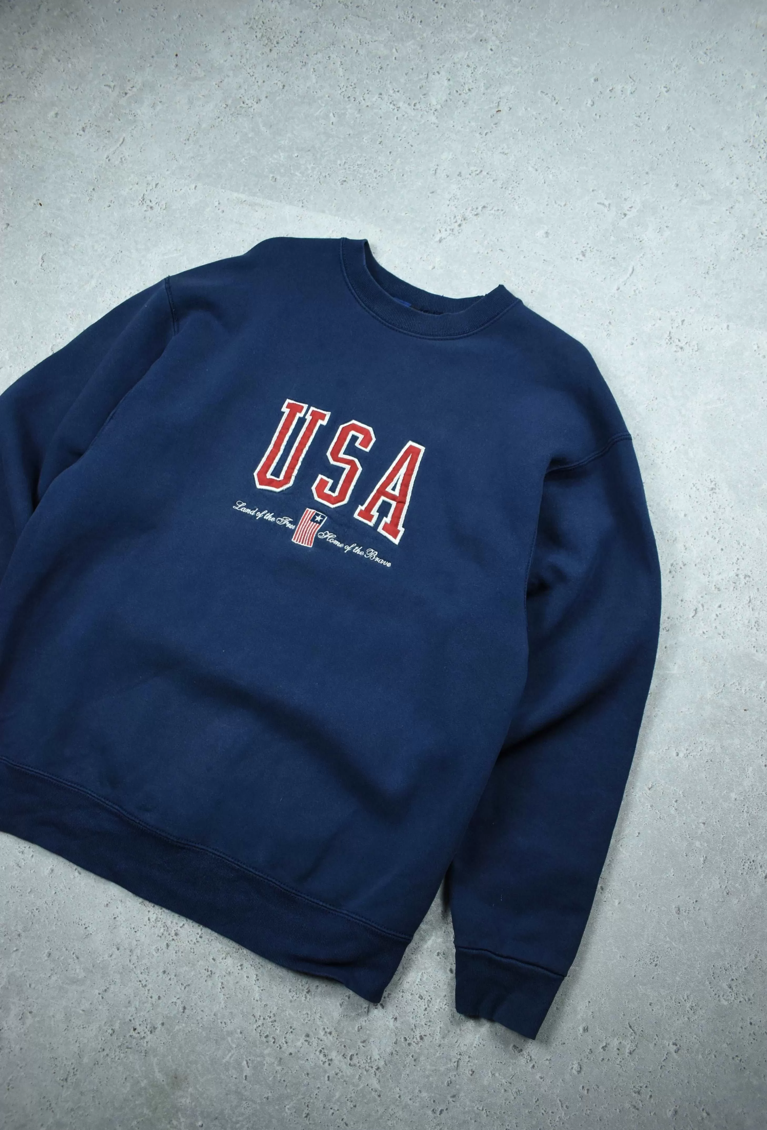 Vintage Cambridge Classic Embroidered USA Sweatshirt Large