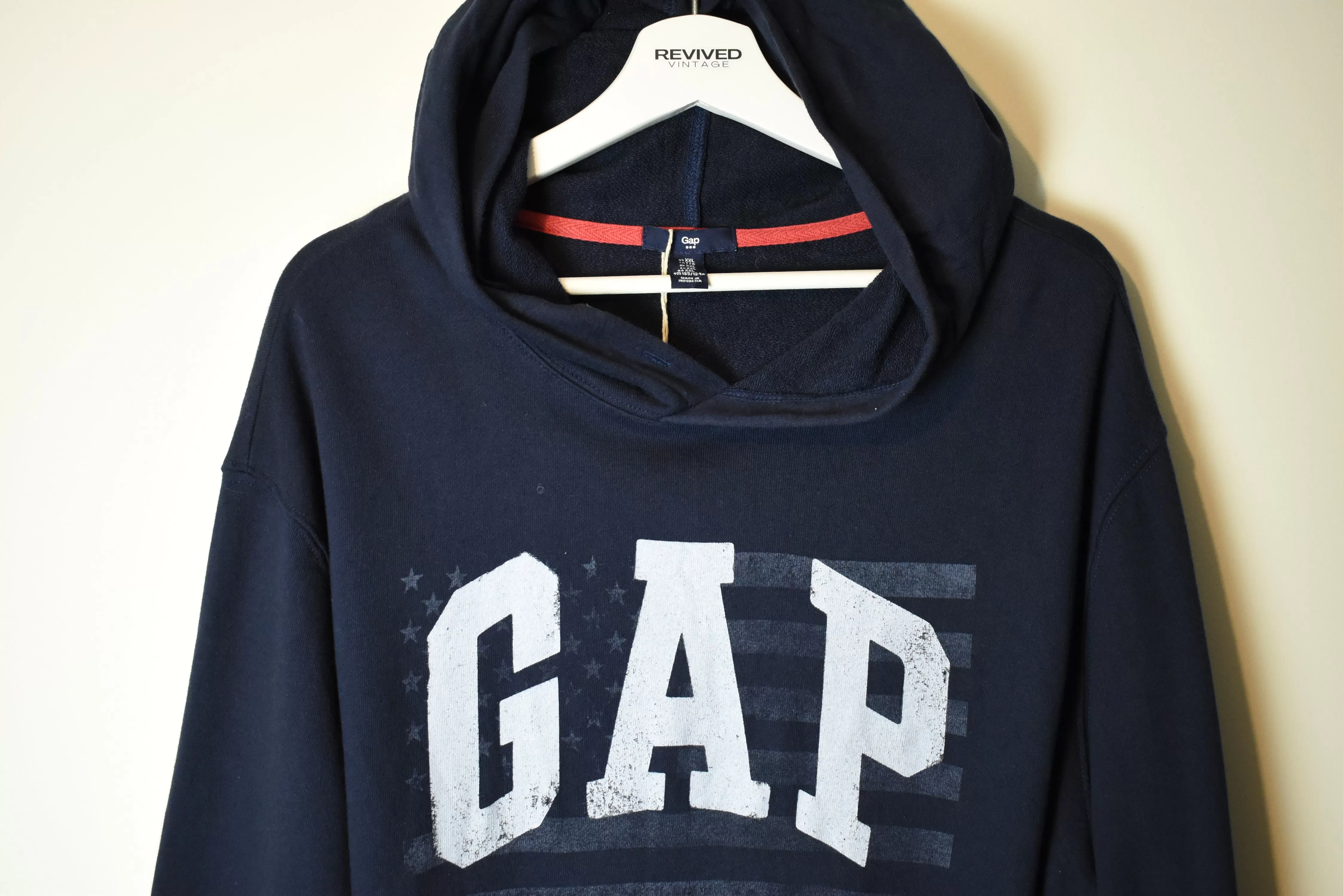 Vintage GAP Flag Print Hoodie XXL