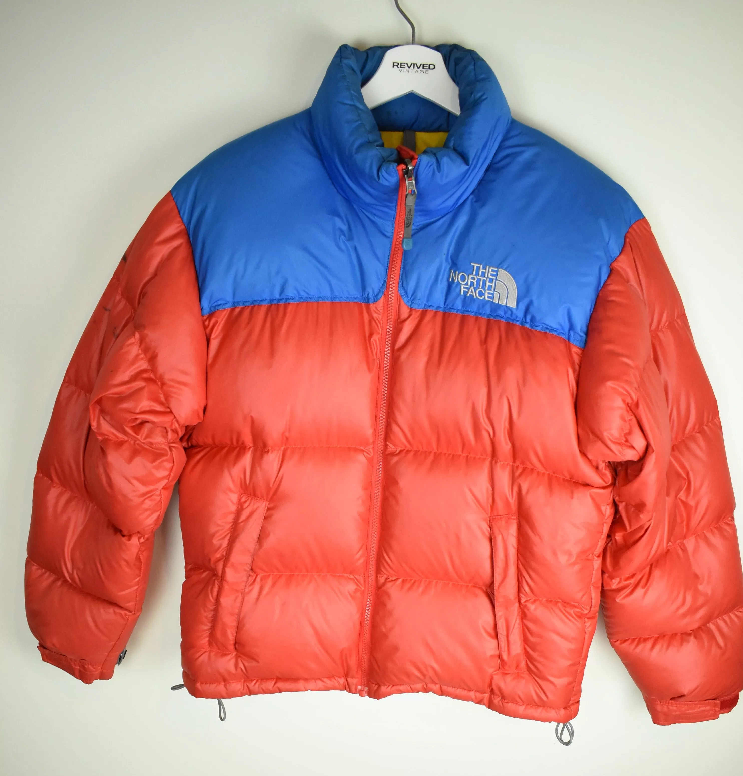 Vintage North Face 700 Nuptse Puffer Red/Blue Medium