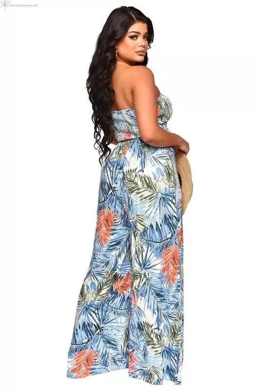 Women's Floral Jumpsuit Wide Leg