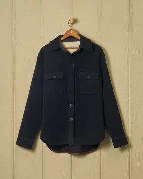 Wool CPO Shirt Jacket in Navy