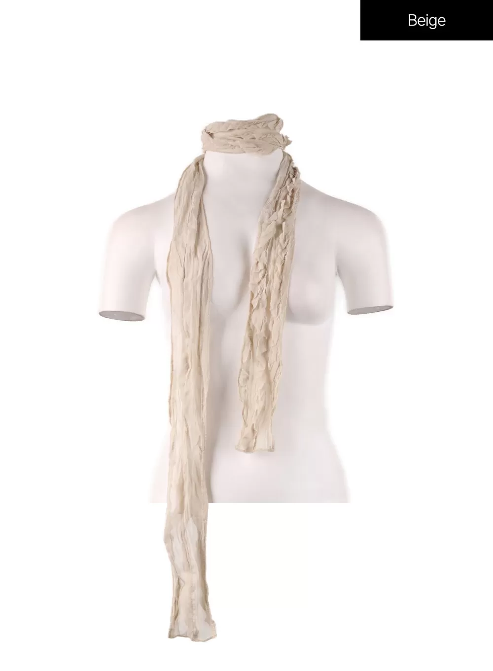 Wrinkled Skinny Scarf CF408