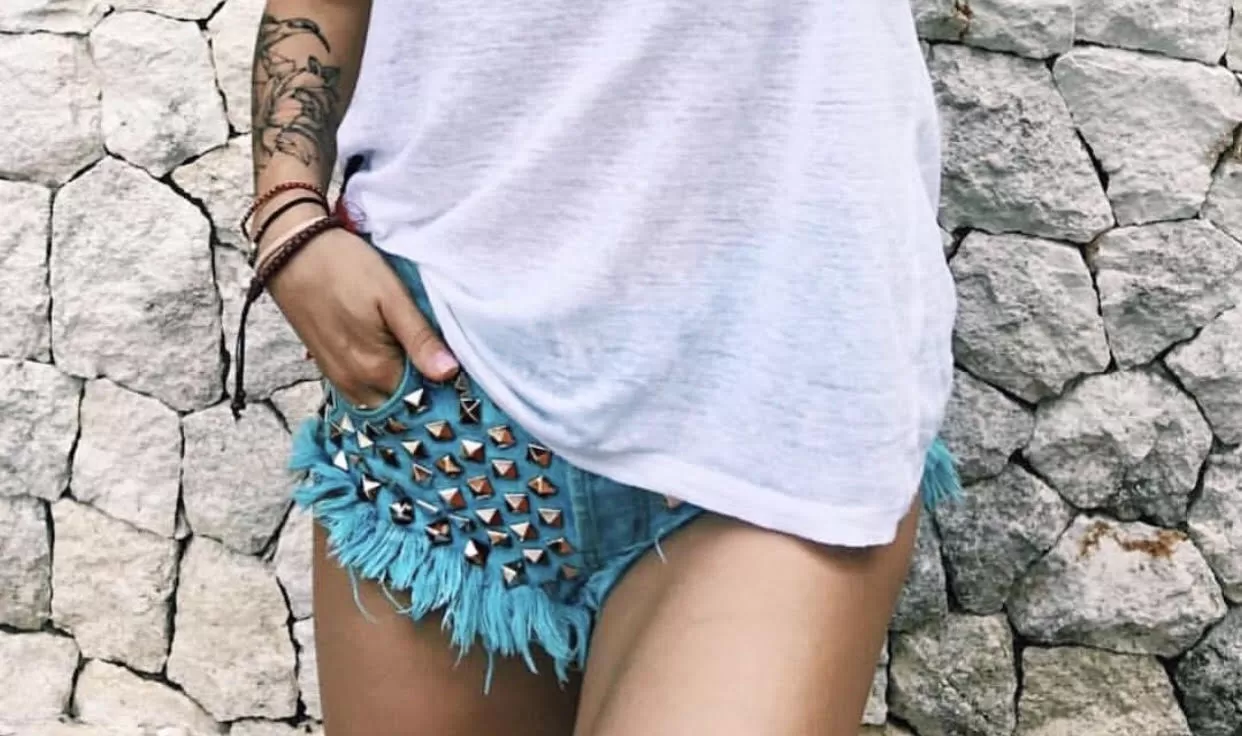 Wunderlust Skyy Studded Vintage Shorts