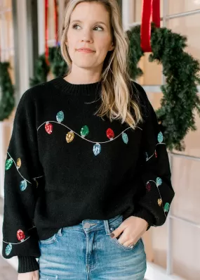 X Christmas Lights Sweater