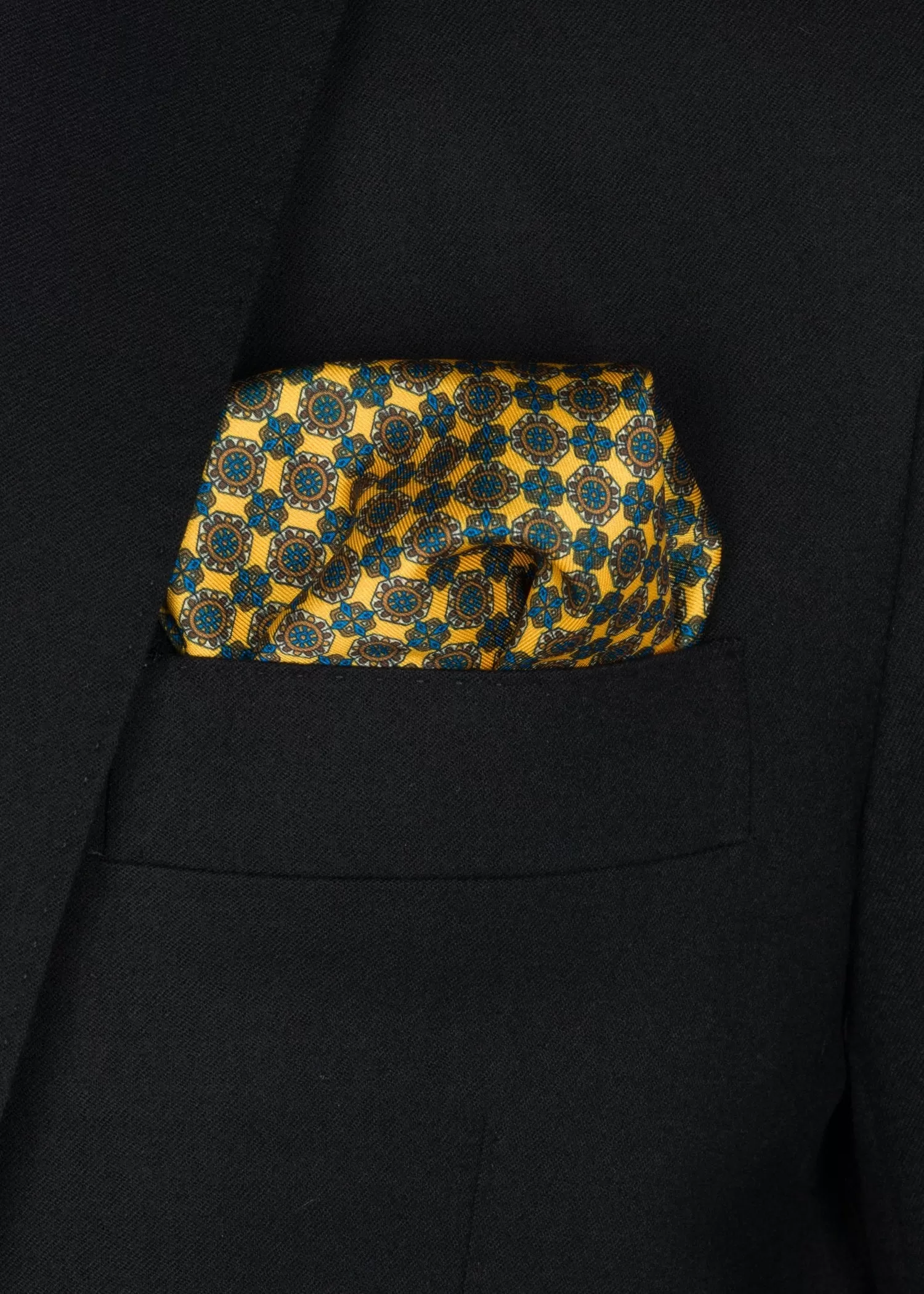 Yellow Blue Pocket Square