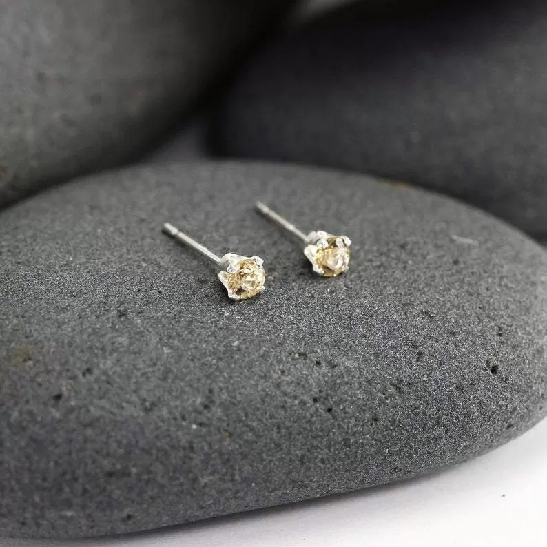 Yellow Sapphire Mini Studs