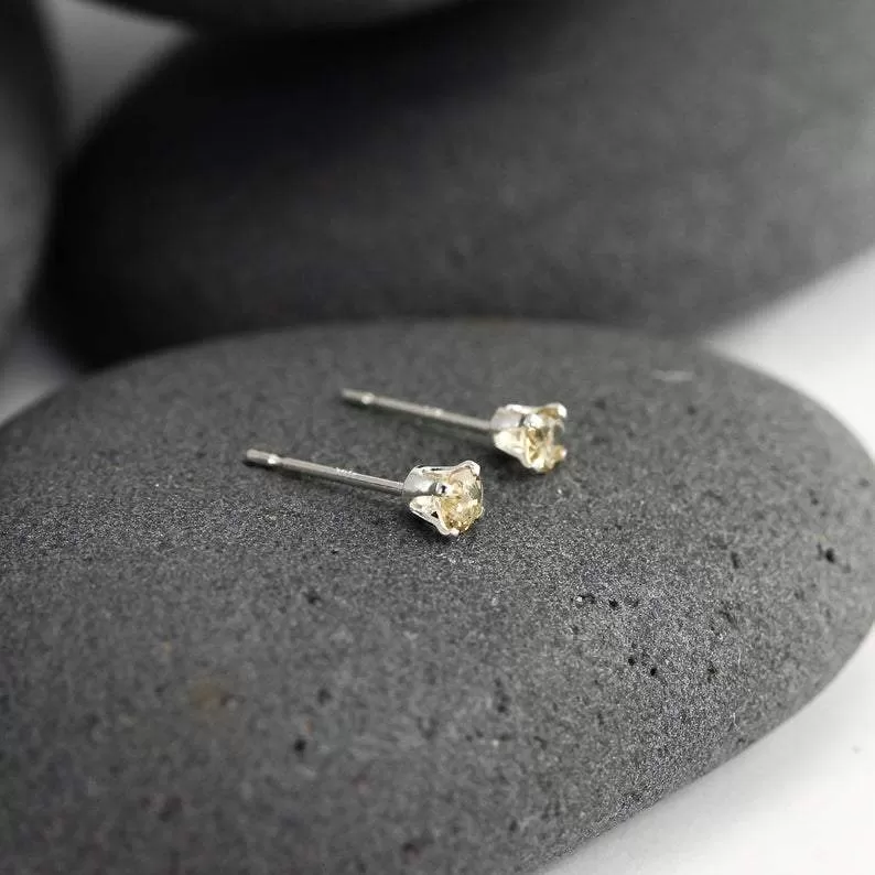 Yellow Sapphire Mini Studs