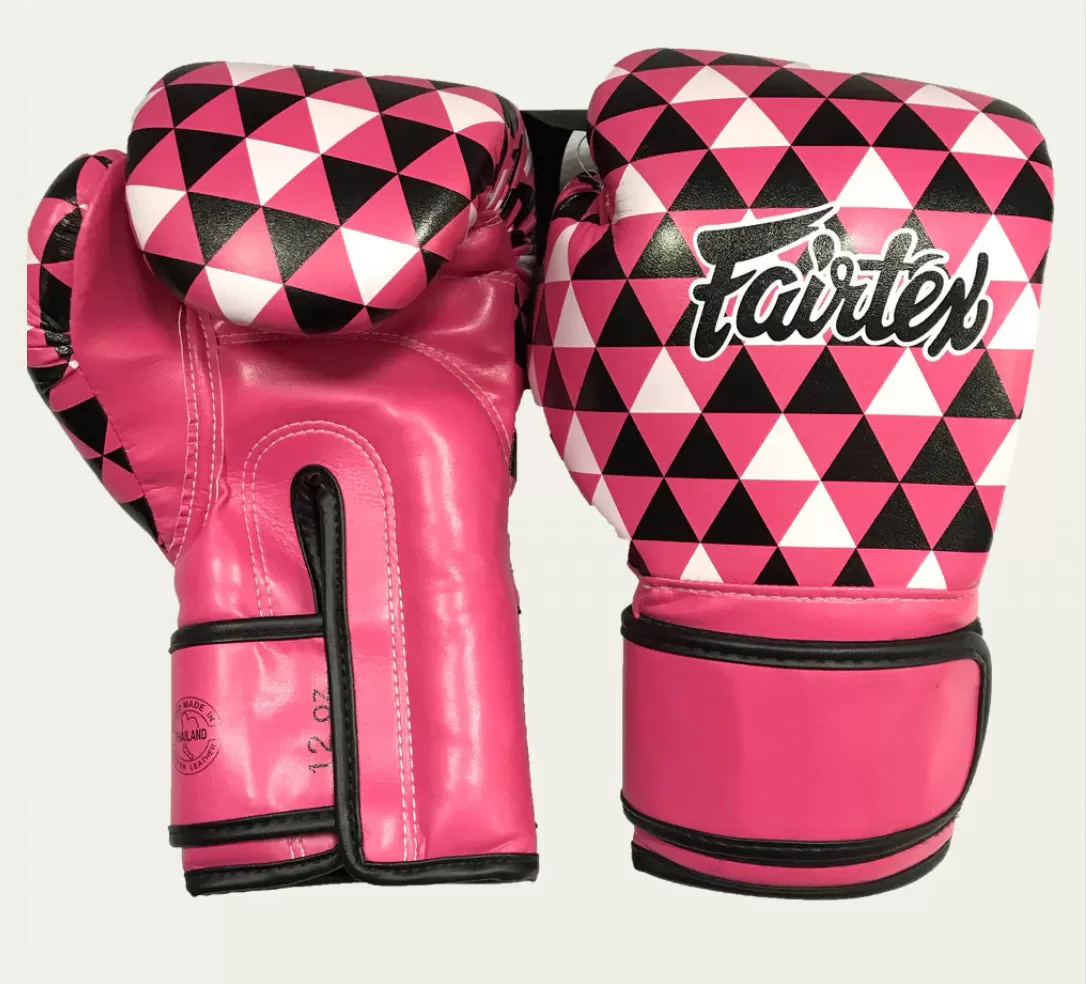 泰拳拳套 Thai Boxing Gloves : Fairtex BGV14 PB OP ART-PRISM 1964 Pink